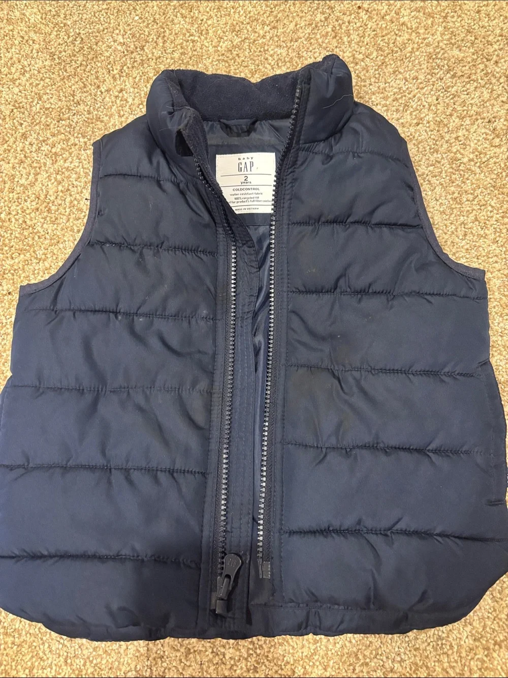 GAP Navy Quilted Puffer Vest for Kids